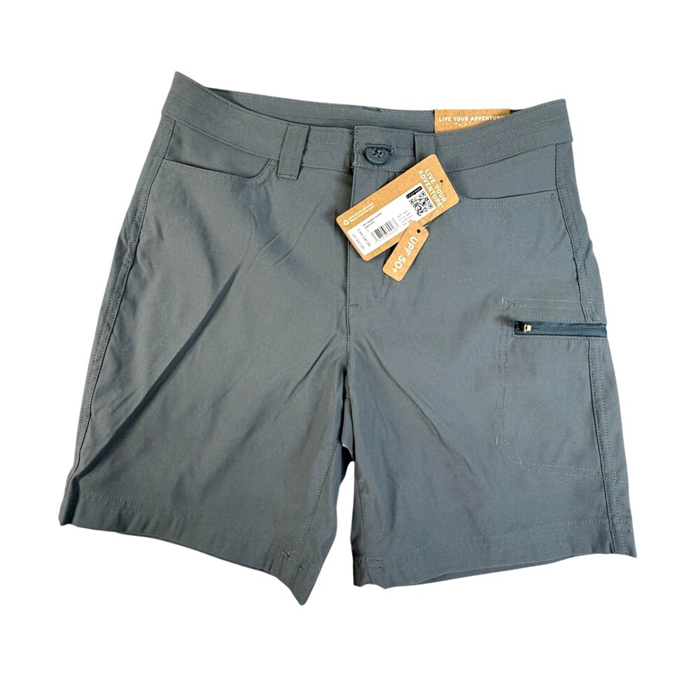 Eddie Bauer WR Rainier Shorts Womens 0 Gray Graphite UPF 50+ Hiking Trail